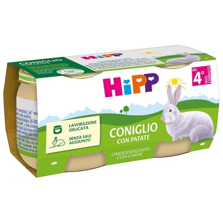 HIPP OMOG CONIGLIO/VERD 2X80GR