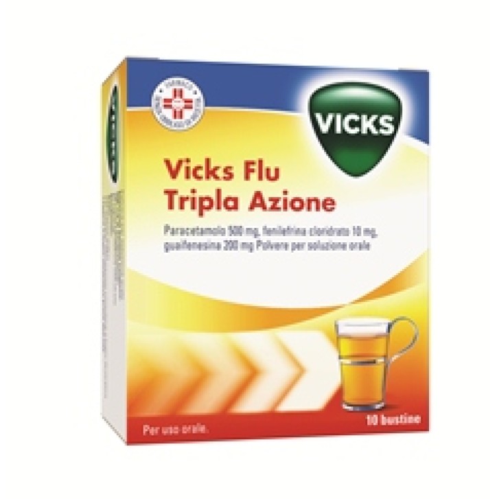 VICKS FLU TRIPLA AZIONE*orale polv 10 bust