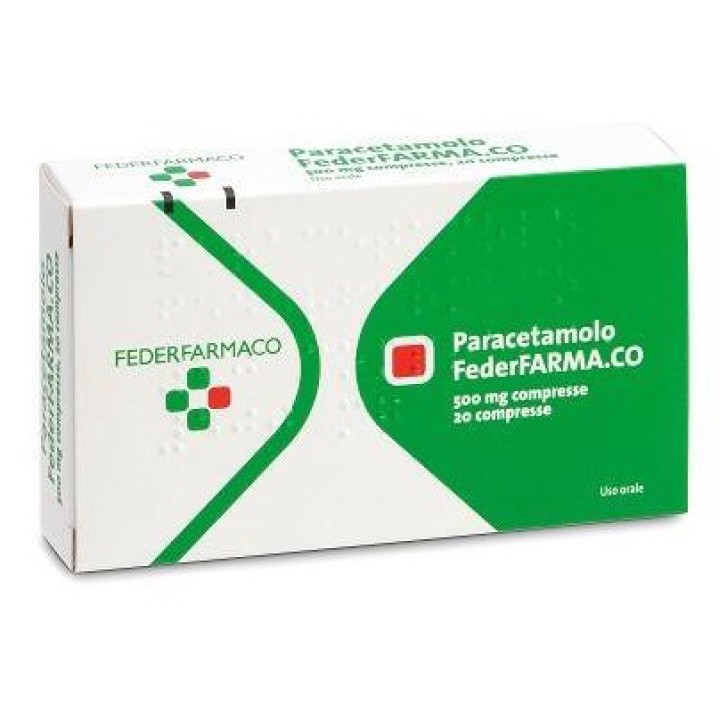 PARACETAMOLO (FARMAKOPEA)*20 cpr 500 mg