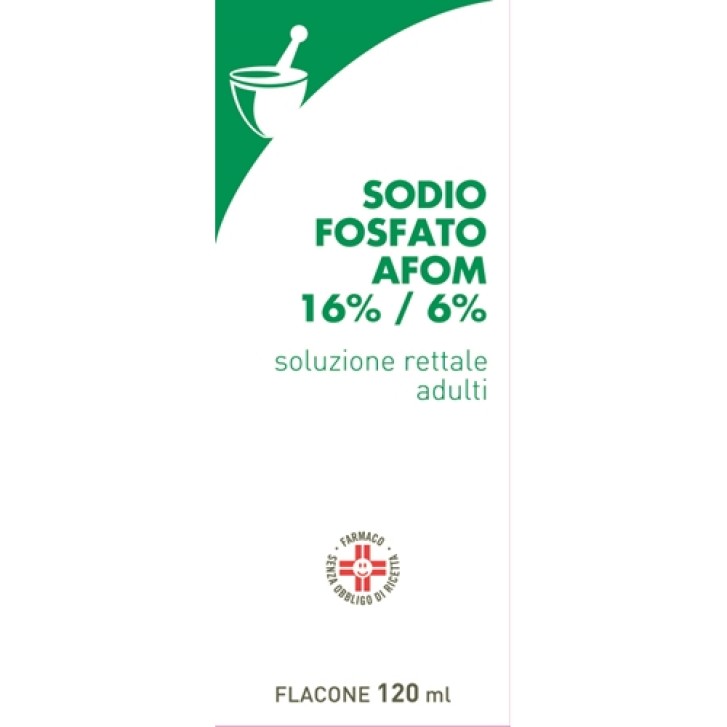 SODIO FOSFATO (AFOM)*1 flacone 120 ml 16% + 6% soluz rett con cannula preinserita