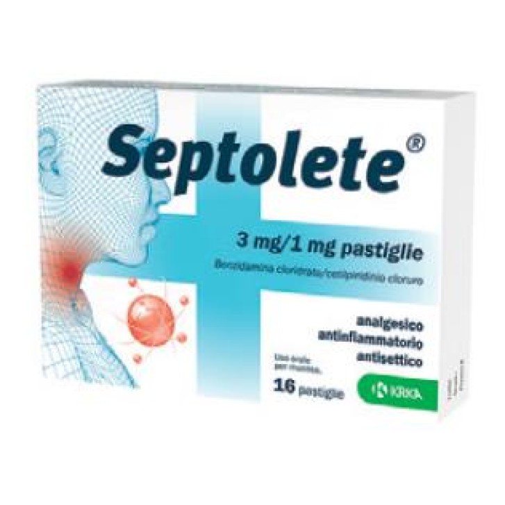 SEPTOLETE*16 pastiglie 3 mg + 1 mg aroma eucalipto