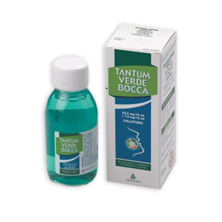 TANTUM VERDE BOCCA*collutorio 240 ml 22,5 mg/15 ml + 7,5 mg/15 ml