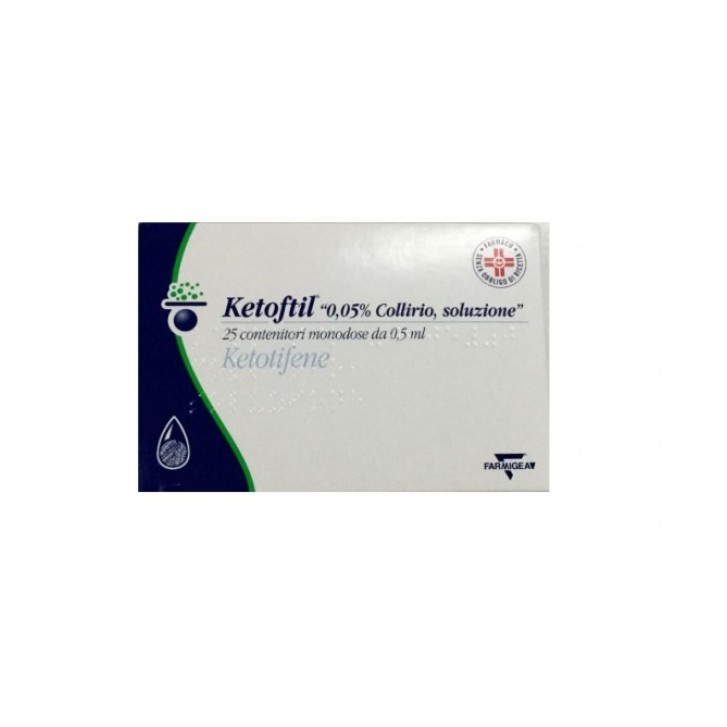 KETOFTIL*25 monod collirio 0,5 ml 0,5 mg/ml