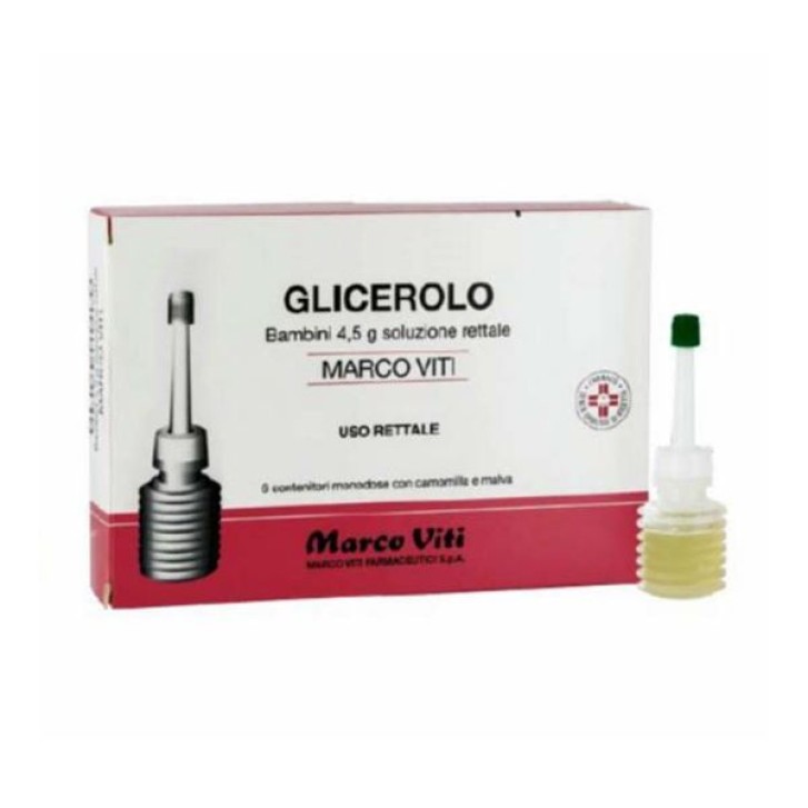 GLICEROLO  MARCO VITI bambini  6 contenitori monodose 4,5 g soluzrett con camomilla e malva