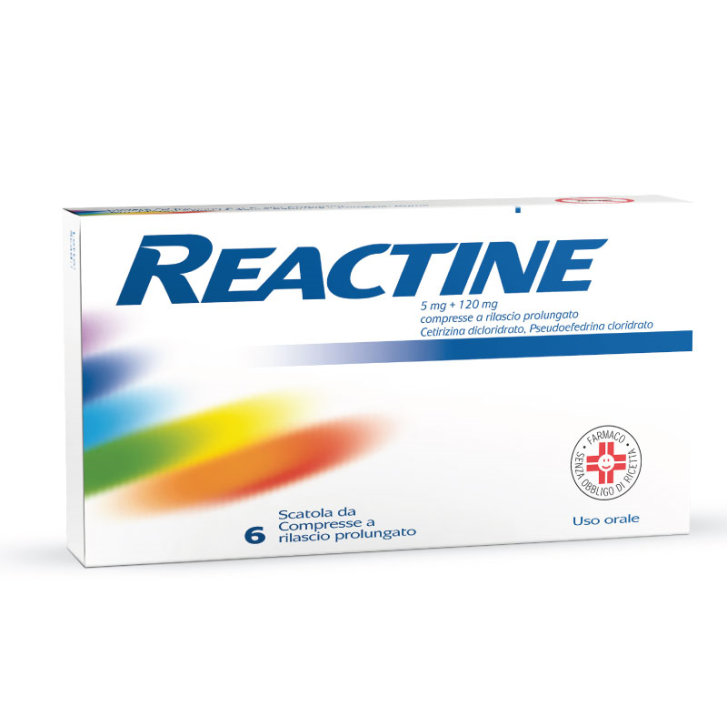 REACTINE*6 cpr 5 mg + 120 mg rilascio prolungato