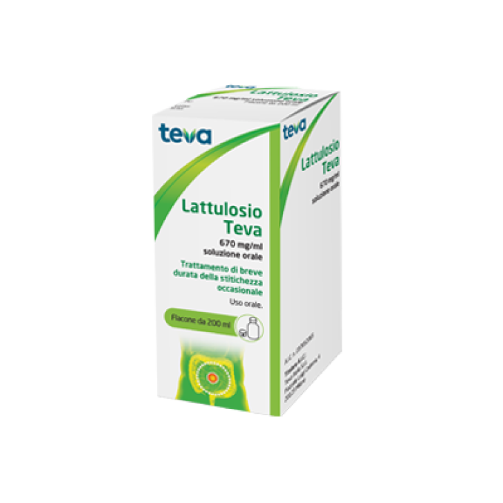 LATTULOSIO (TEVA)*orale soluz 200 ml 670 mg/ml flacone