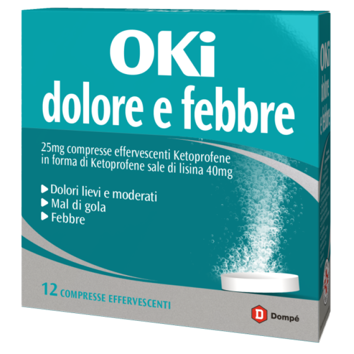 OKI DOLORE E FEBBRE*12 cpr eff 25 mg