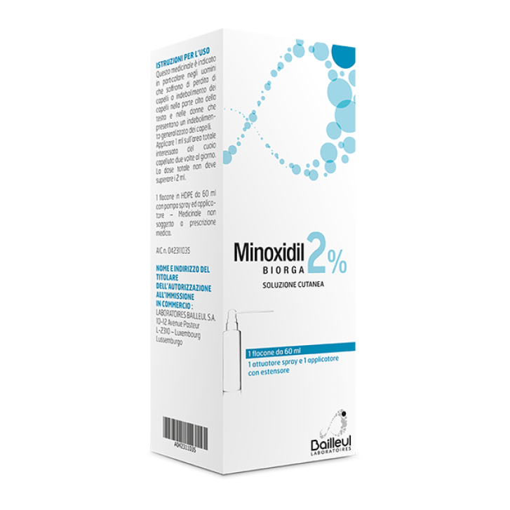 MINOXIDIL BIORGA (LABORATOIRES BAILLEUL)*soluz cutanea 60 ml2%