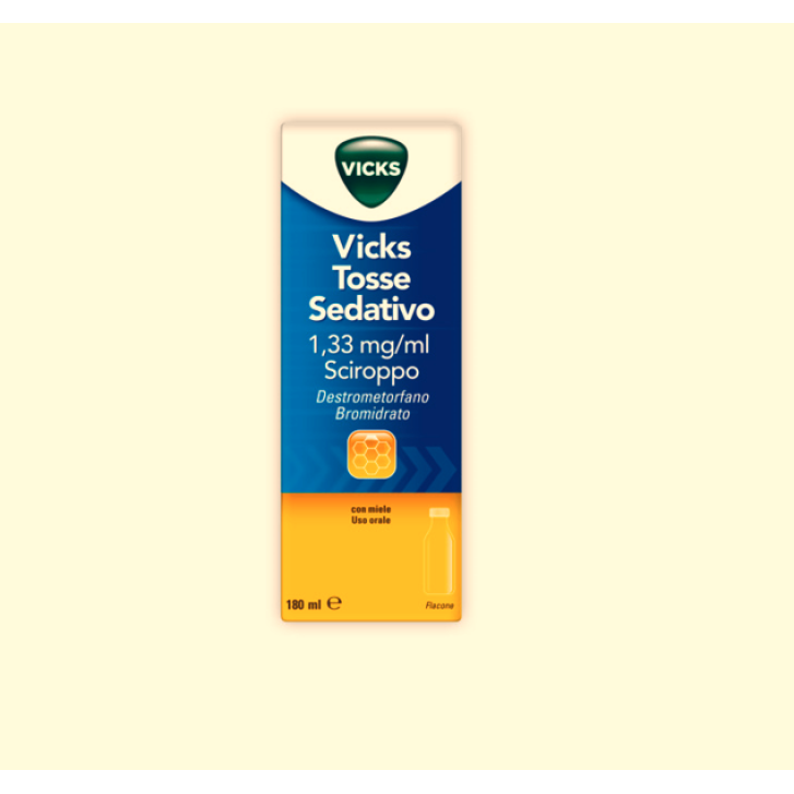 VICKS TOSSE SEDATIVO*1 flacone 180 ml 1,33 mg/ml sciroppo