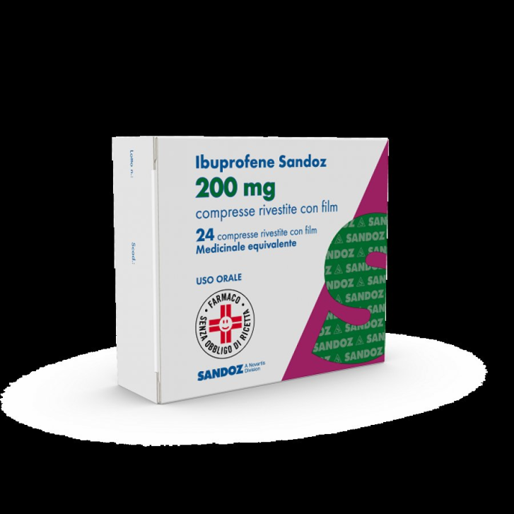 IBUPROFENE (SANDOZ)*24 cpr riv 200 mg